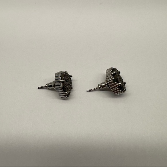 Kendra Scott Tessa Drusy Earrings Platinum Silver Stud Earrings Jewel Small Nice - Picture 7 of 11